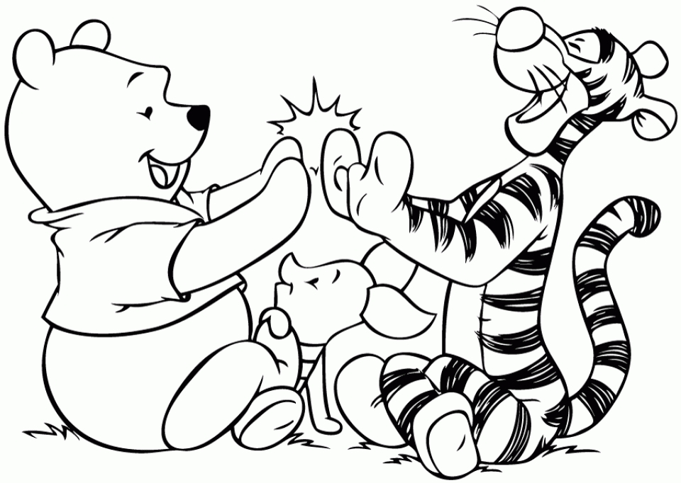 Free printable pooh coloring pages