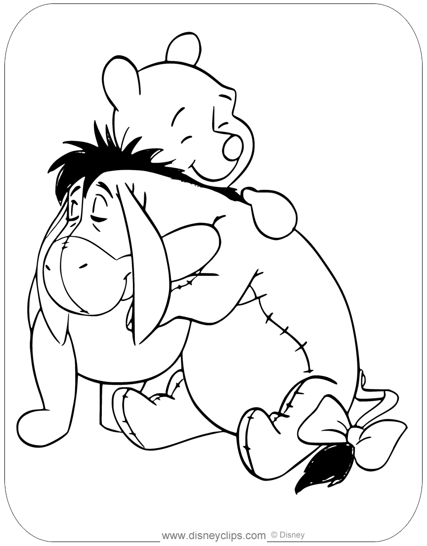 Winnie the pooh eeyore coloring pages