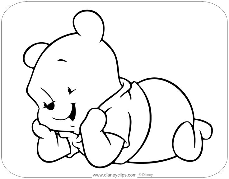 Coloring page of baby pooh disney winniethepooh babypooh coloringpages bear coloring pages disney character sketches disney drawings sketches