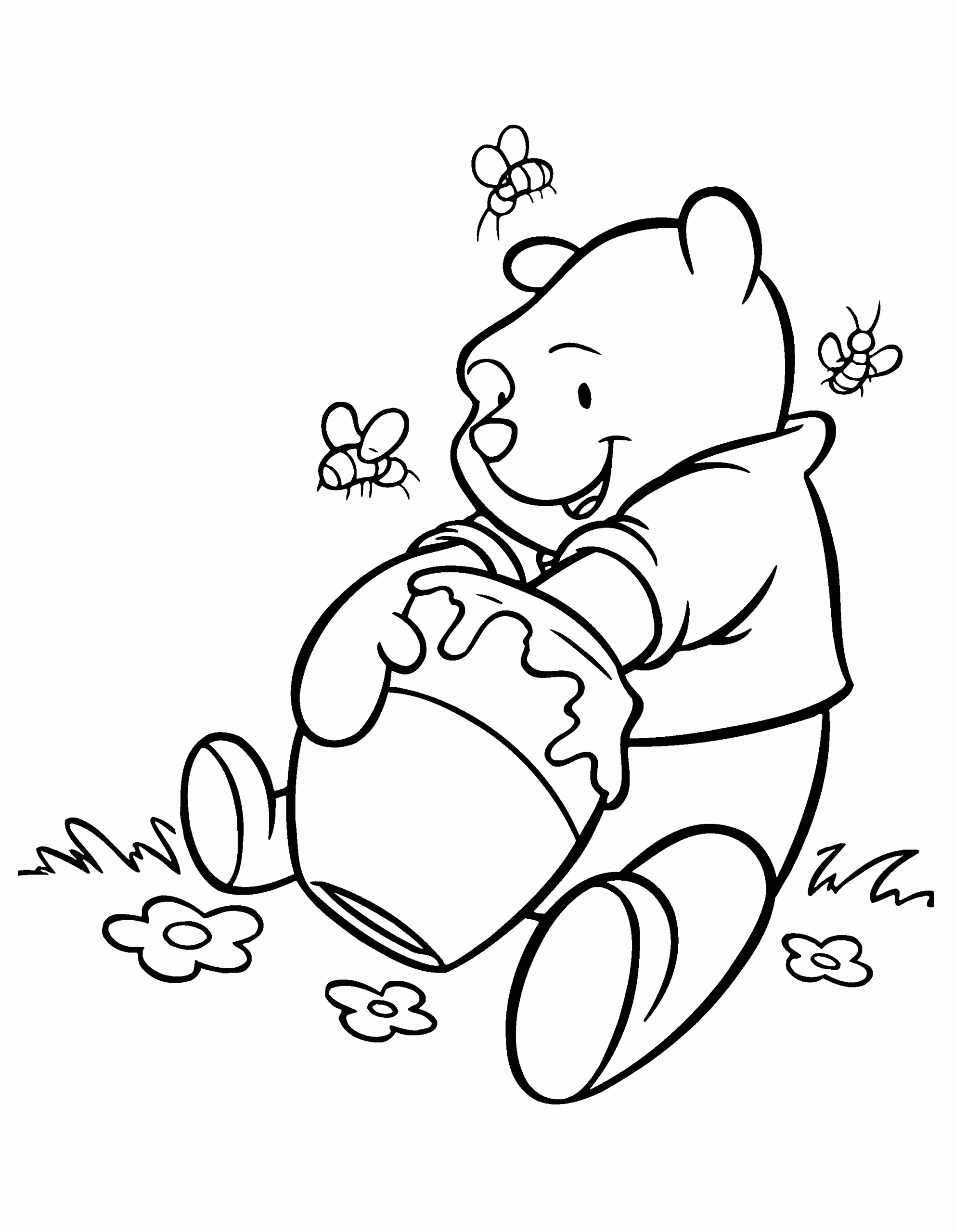 Coloring pages winnie the pooh coloring pages bear free