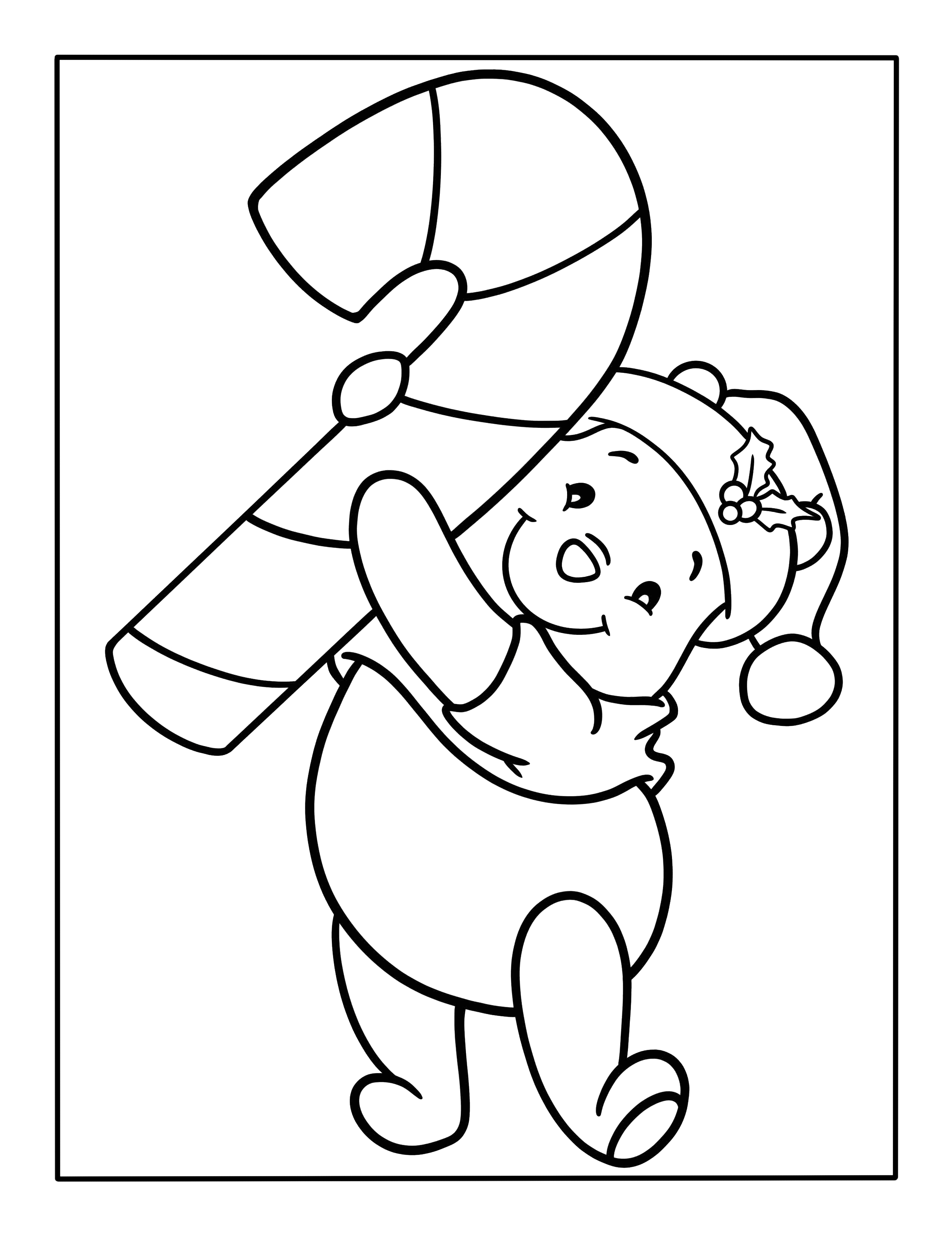 Winnie the pooh christmas coloring page â kimmi the clown