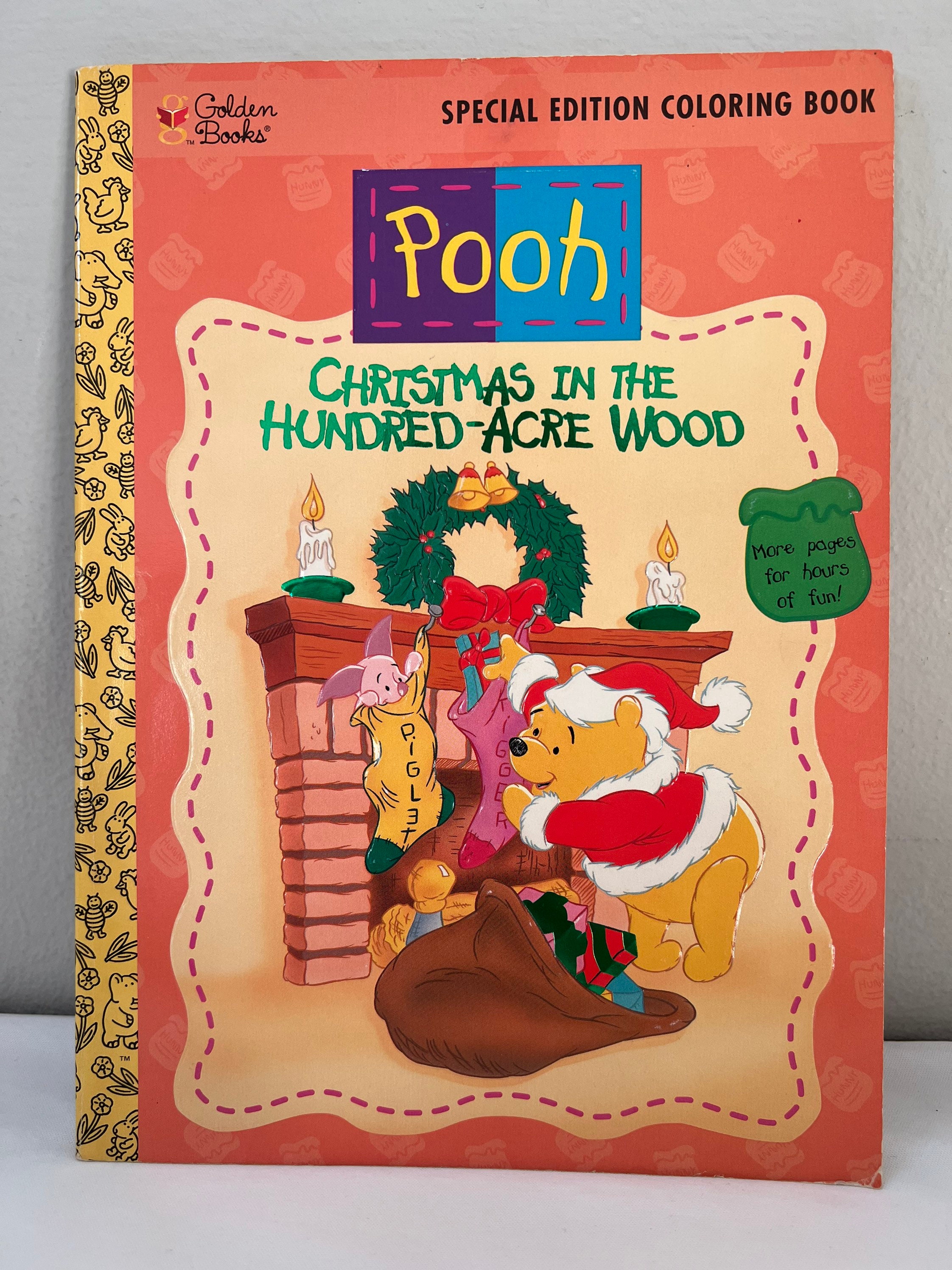 Vintage christmas coloring book winnie pooh special edition