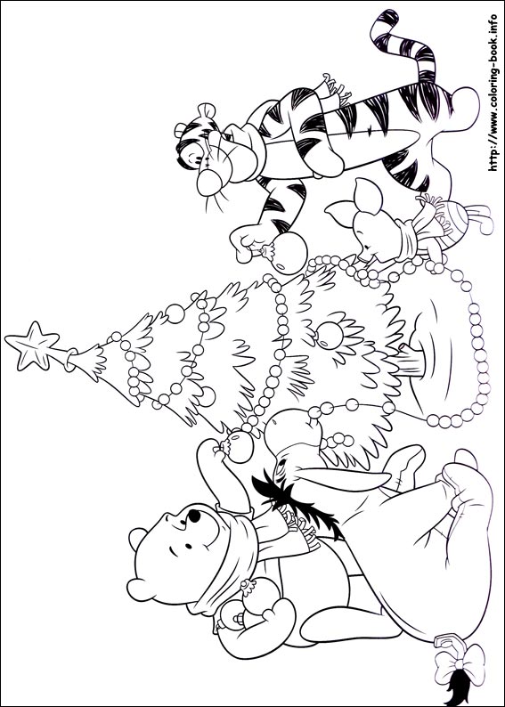 Christmas friends coloring picture