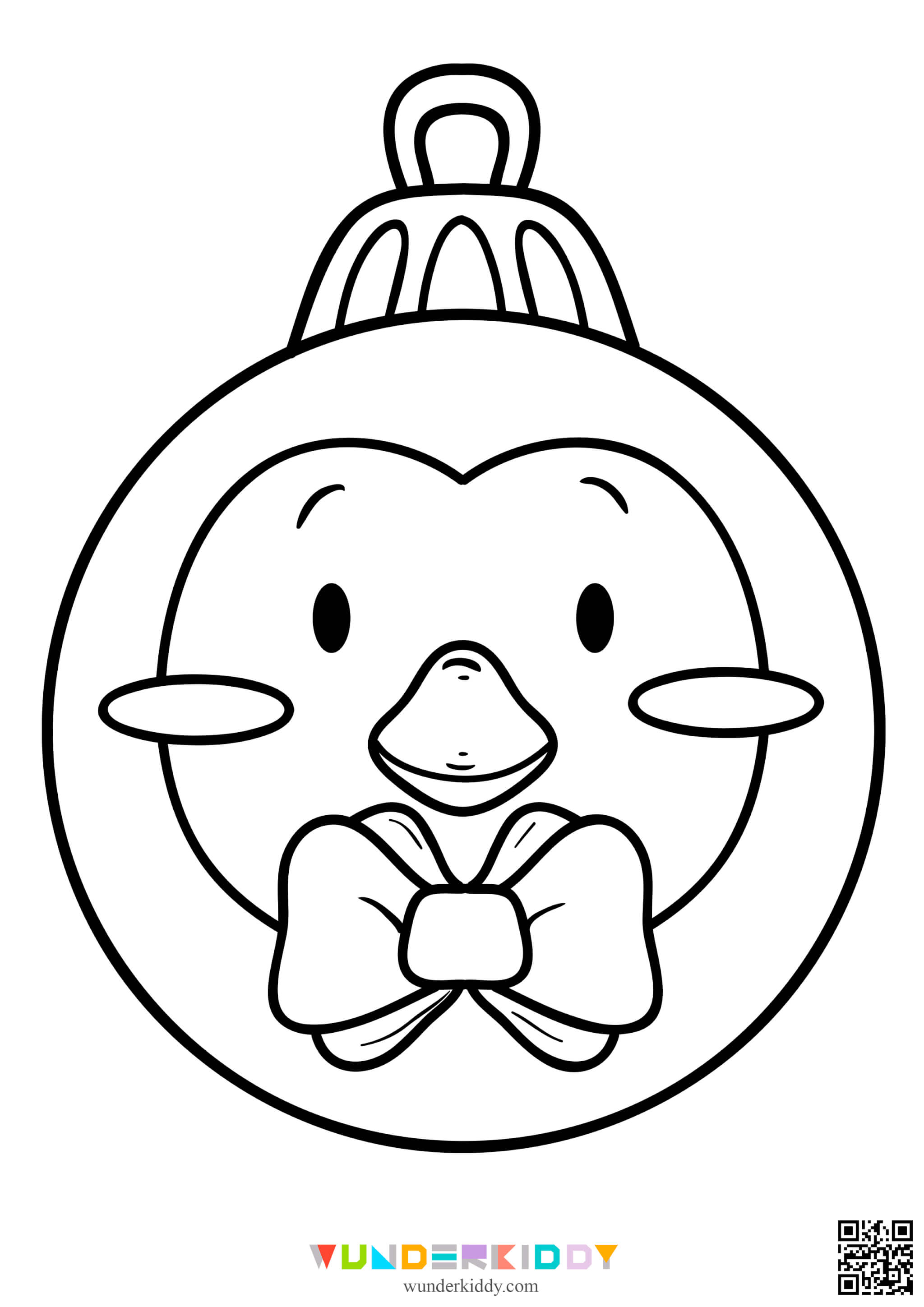 Printable christmas ornament coloring pages for kindergarten