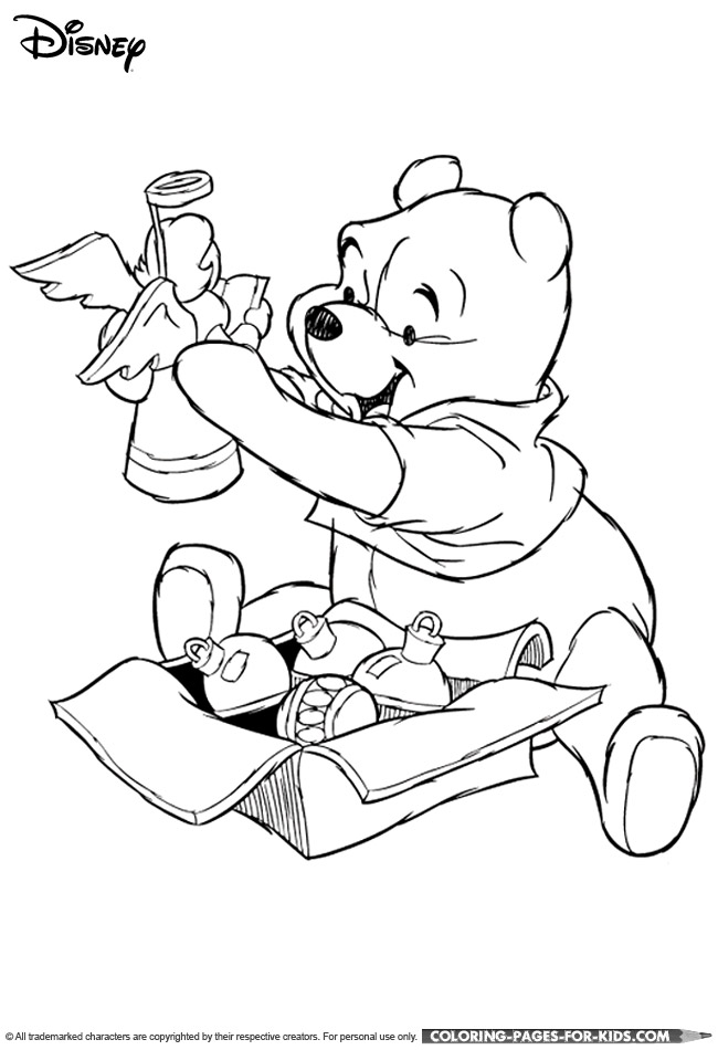 Disney christmas coloring page