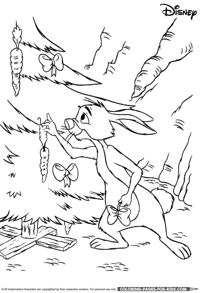 Disney christmas coloring page