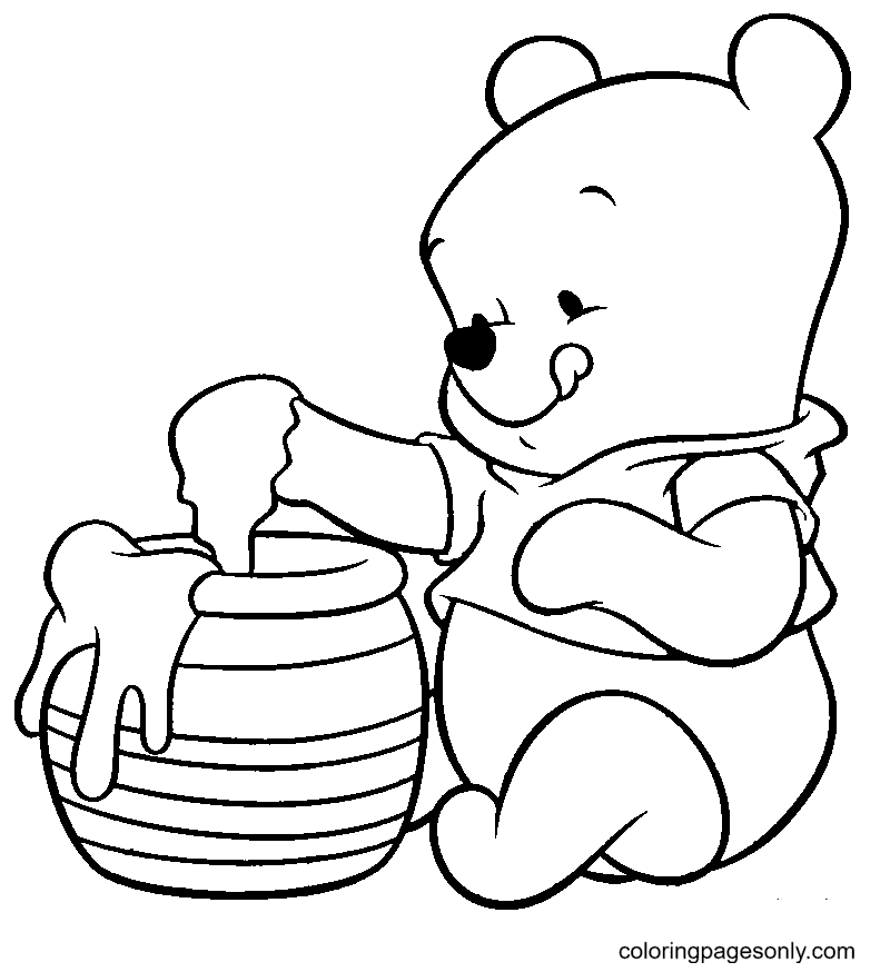 Winnie the pooh coloring pages printable for free download