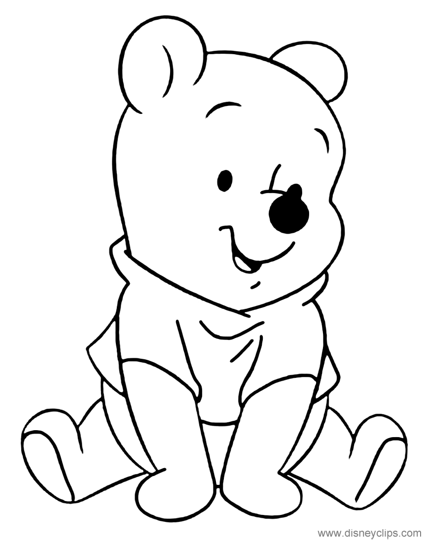 Disney baby pooh coloring pages