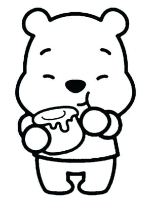 Winnie the pooh coloring page cute coloring pages