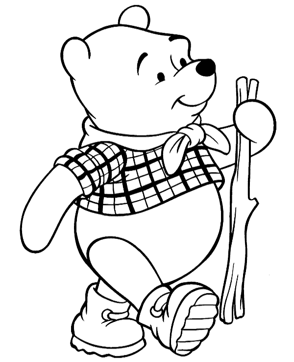 Top quality pooh coloring page