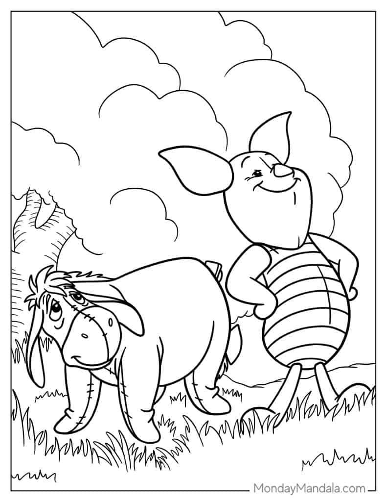 Winnie the pooh coloring pages free pdf printables