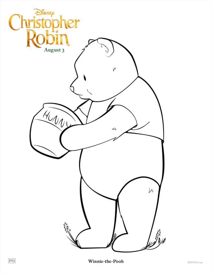 Pooh coloring page