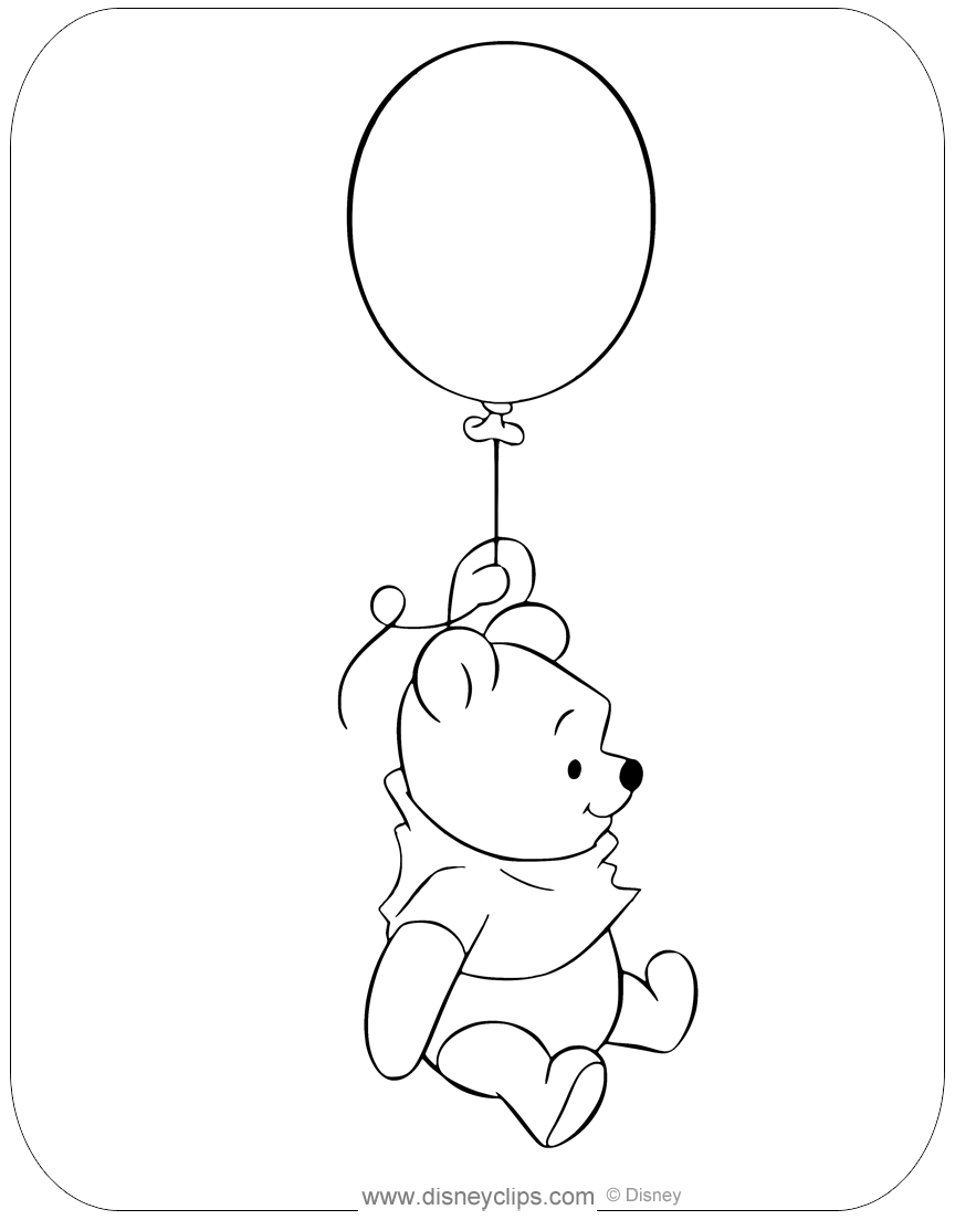 Disney baby pooh coloring pages