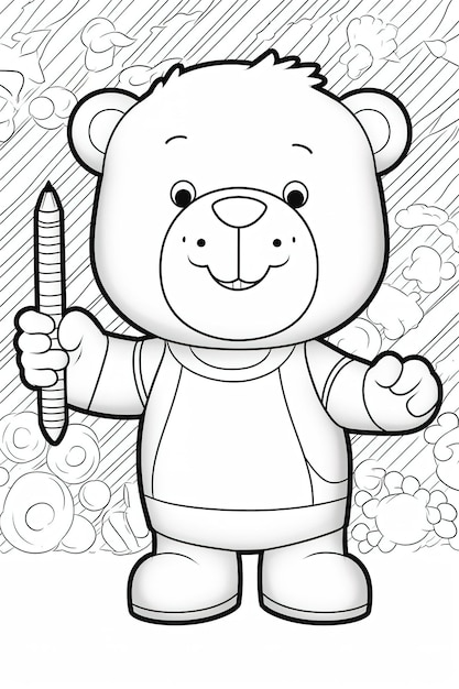 Premium ai image winnie the pooh coloring page