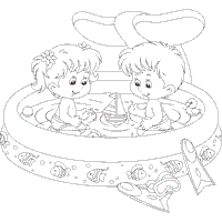 Kiddie pool coloring pages