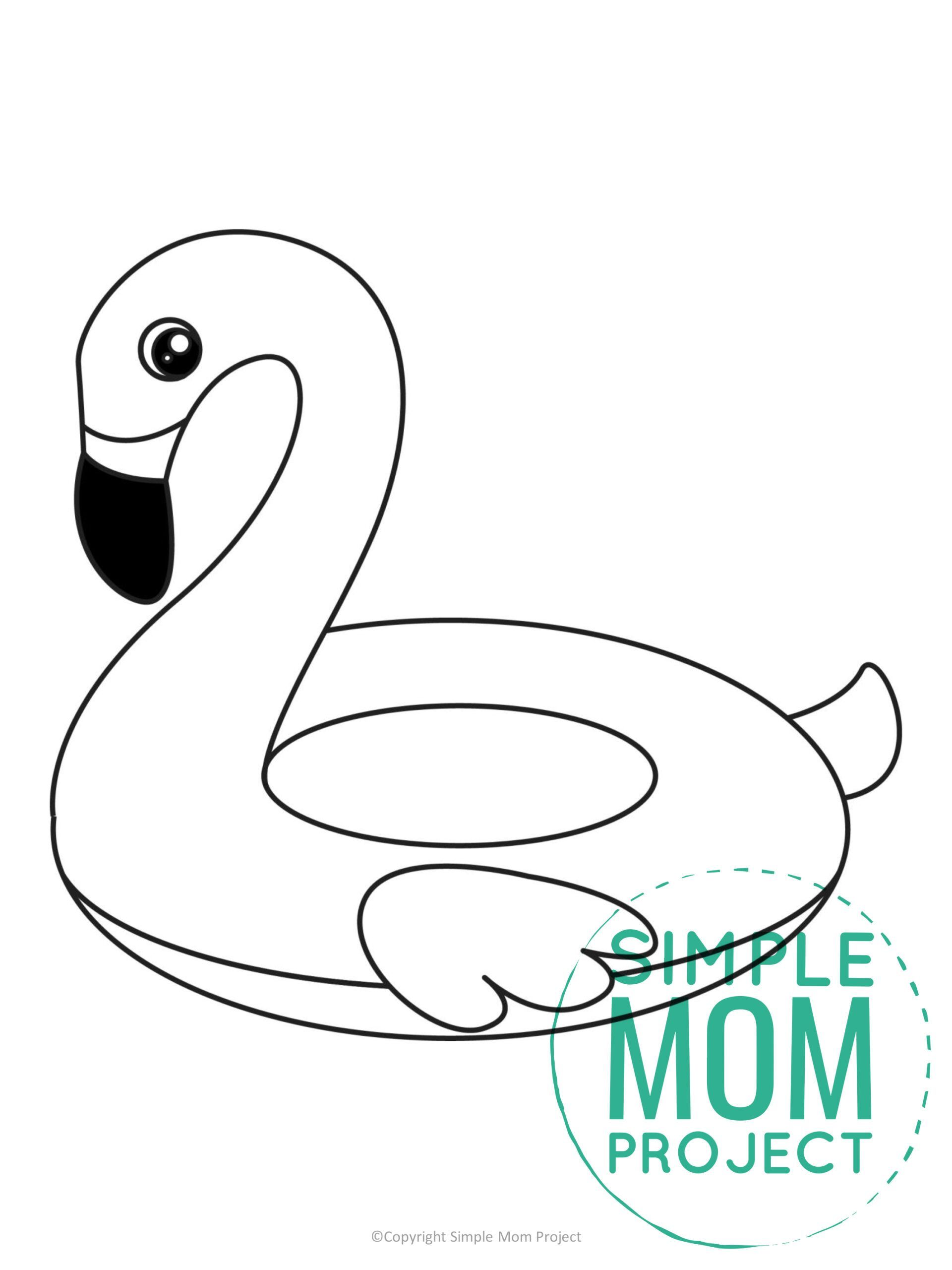 Free printable flamingo floatie template free printable crafts template printable floaties