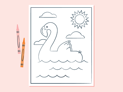 Pool float coloring page by shelby warwood for siege media on