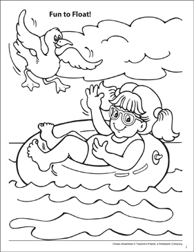 Sea shells ocean adventure coloring page printable coloring pages