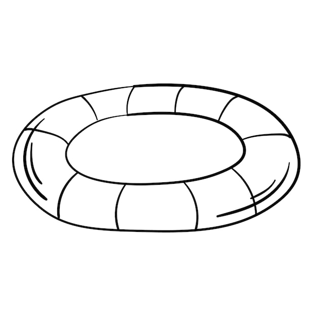 Premium vector doodle sticker of a simple kids inflatable circle