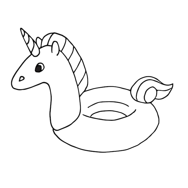 Premium vector vector hand drawn doodle sketch unicorn float