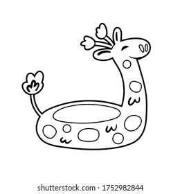 Rubber ring giraffe shape design rubber stockvektor royaltyfri