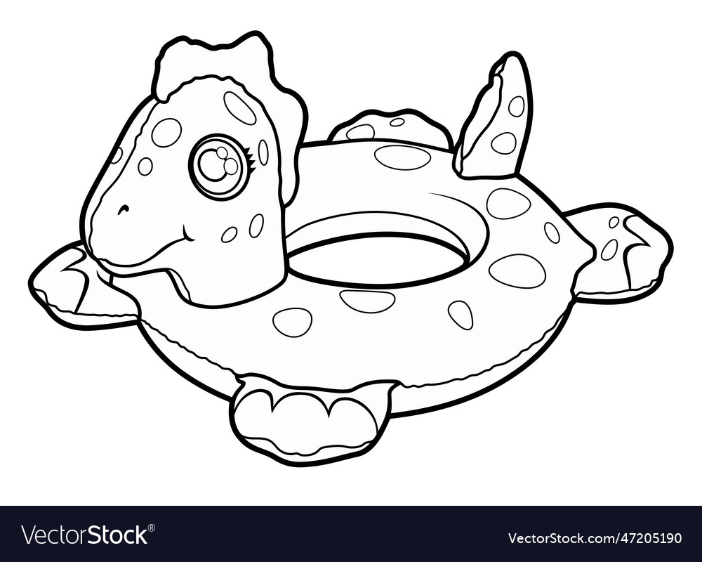 Dinosaur pool float vector images