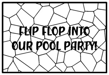 Flip flop into our pool party flip flop quote coloring pages by anisha sharma