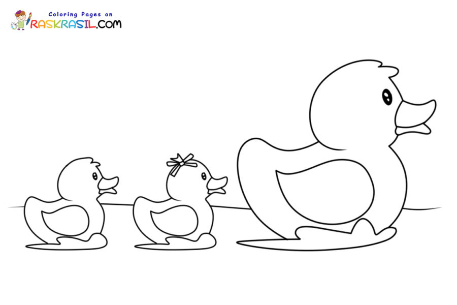 Rubber duck coloring pages