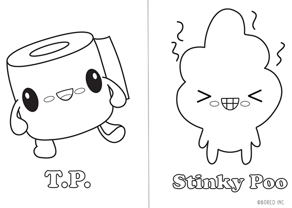 Stinky poo coloring book