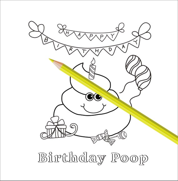 Poop for boys printable coloring pages with funny poop characters to color