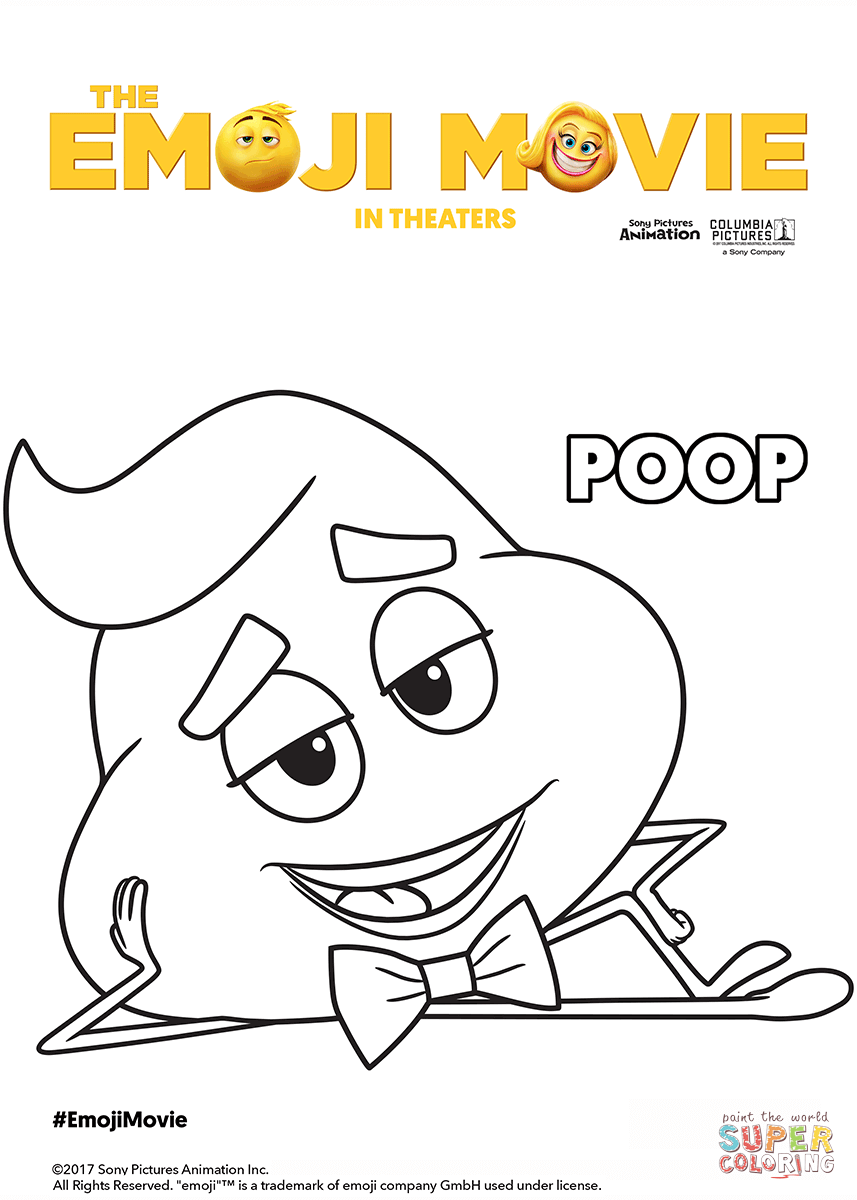 Poop coloring page free printable coloring pages