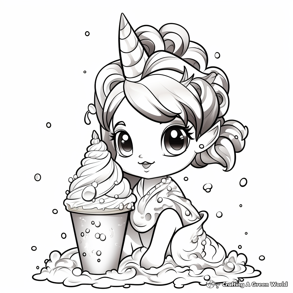 Unicorn poop coloring pages