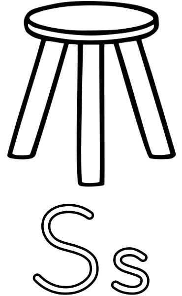 Stool coloring page