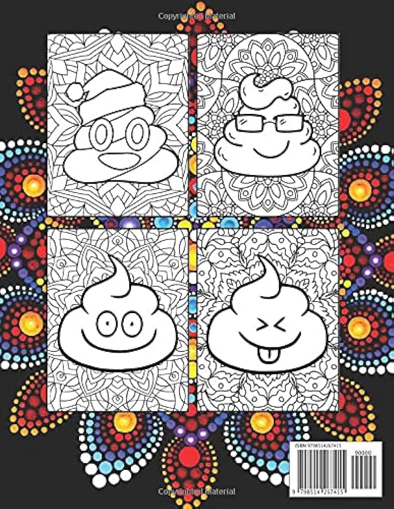 Funny poop emoji coloring book featuring fun stress relief and relaxation coloring book for poop emoji lovers arnold fletcher books