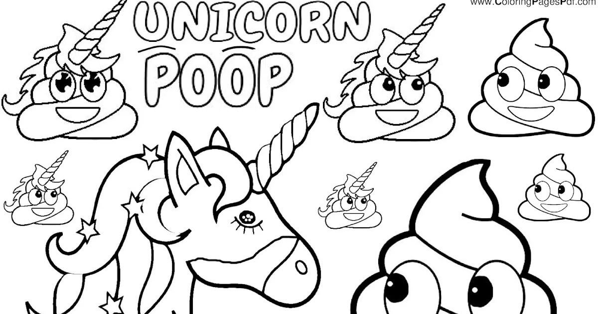 Unicorn poop emoji coloring pages rcoloringpagespdf