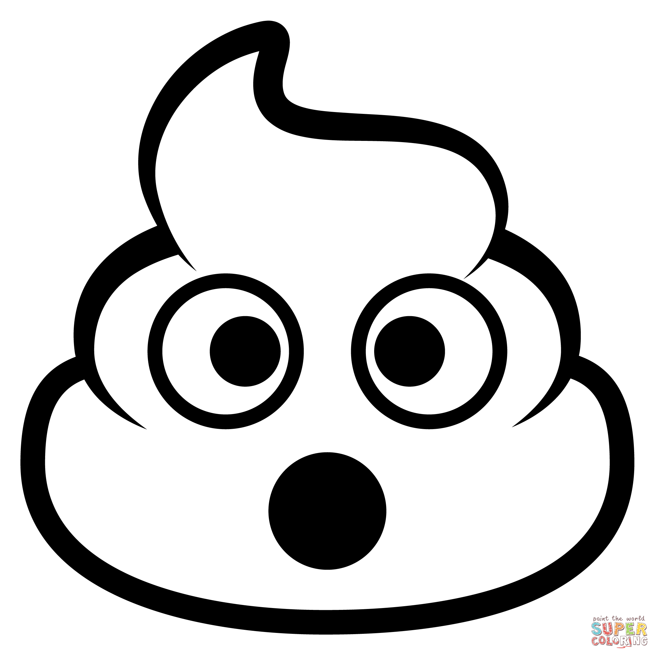 Pile of poo emoji coloring page free printable coloring pages