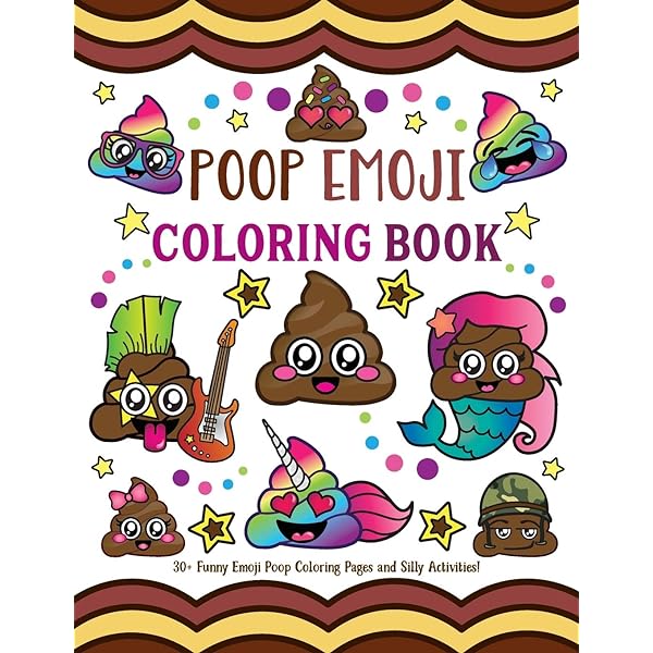 Poop emoji coloring book funny emoji poop coloring pages and silly activities spectrum nyx books
