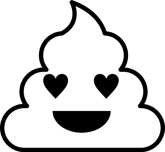 Heart emoji coloring page hd download transparent image
