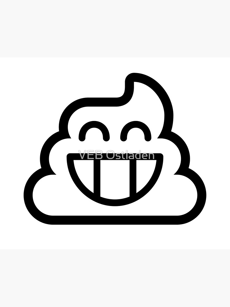 Smiley emoji poop black poster by veb ostladen