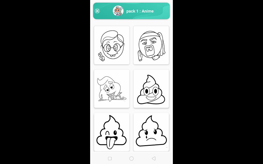 Emoji coloring glitter games