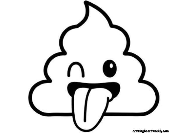 Poop emoji coloring pages love