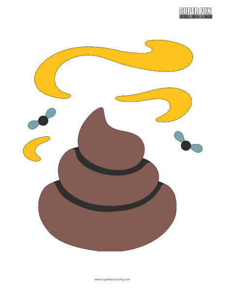 Google poop emoji coloring page