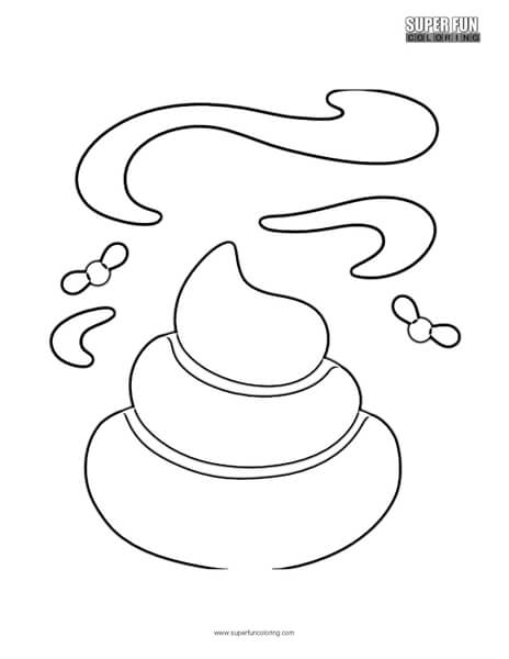 Google poop emoji coloring page