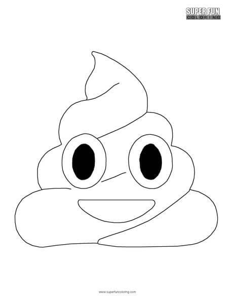 Poop emoji coloring sheet