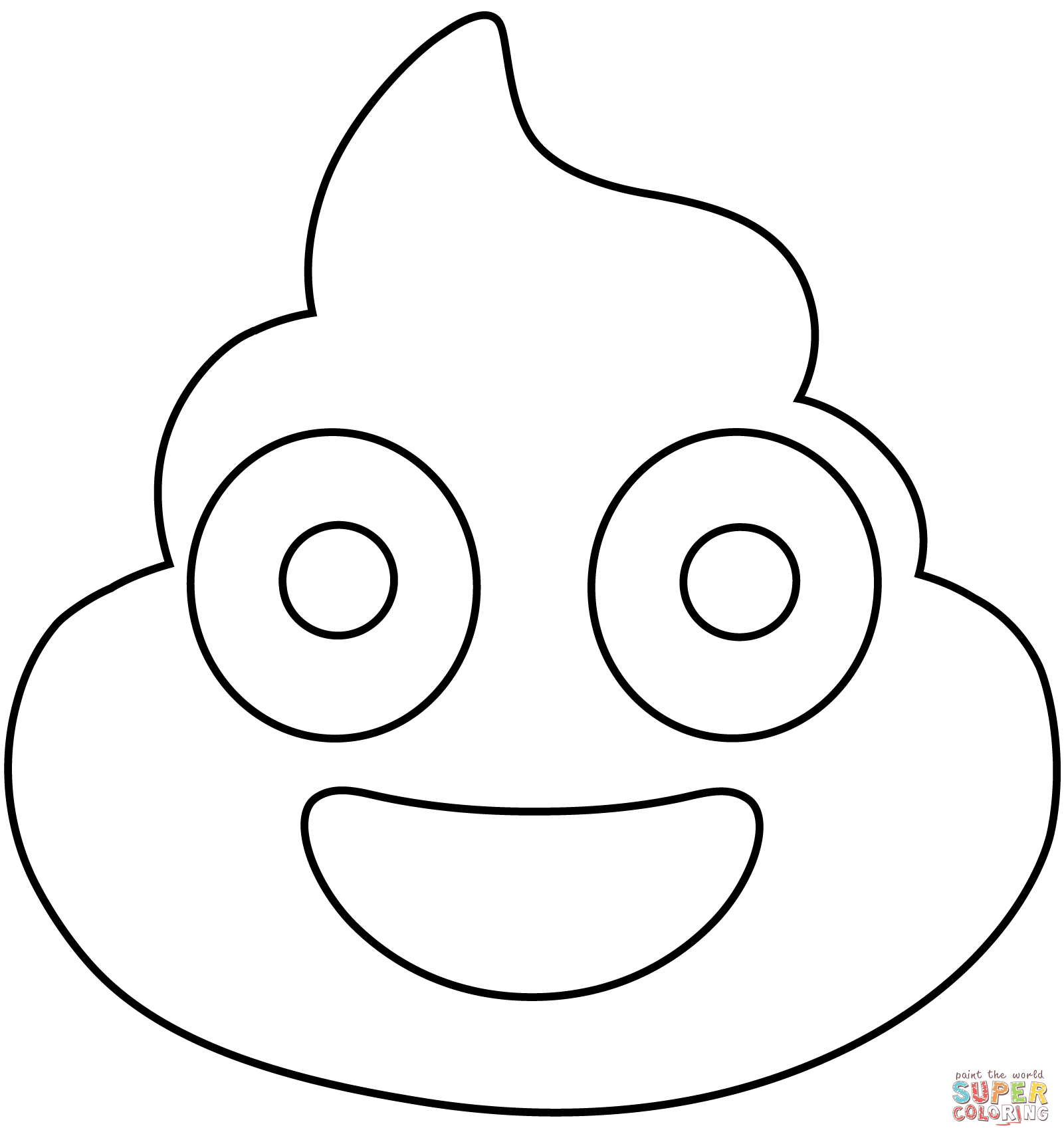 Pile of poo emoji coloring page free printable coloring pages