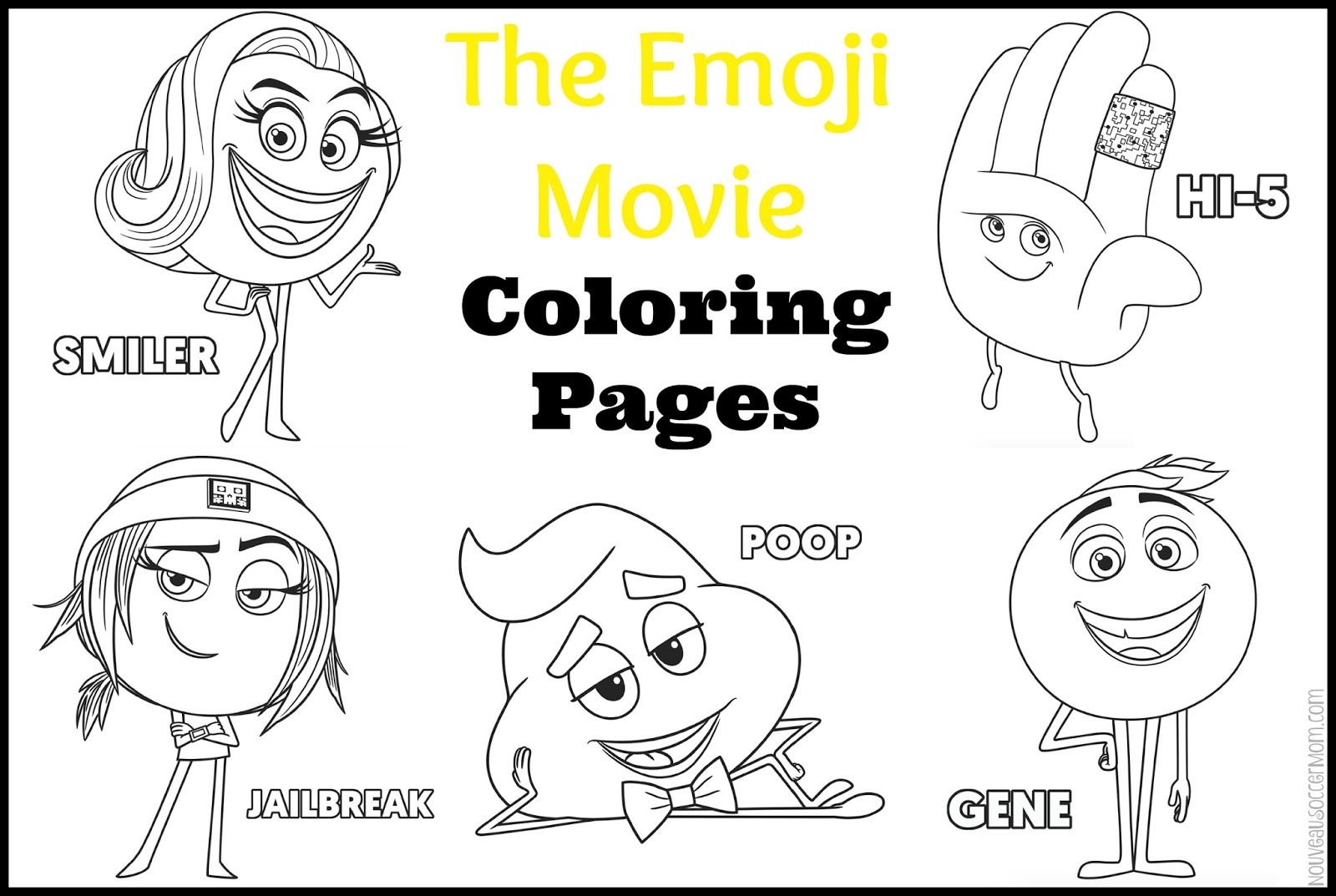 The emoji movie coloring sheets and sneak peek