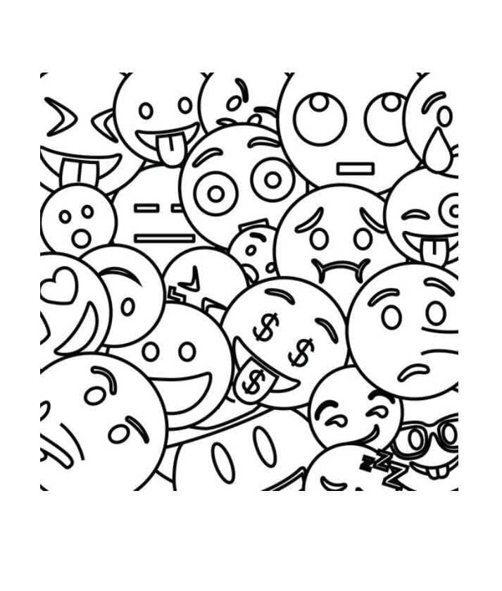 Emoji coloring pages