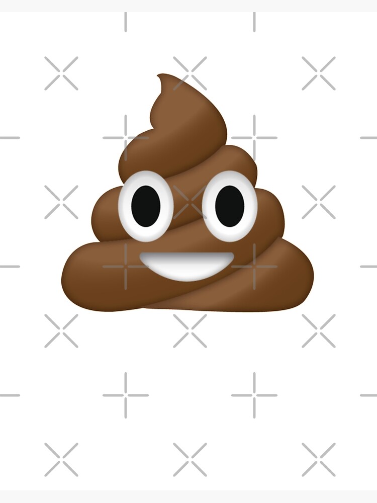 Cute poop emoji art board print for sale by printpress