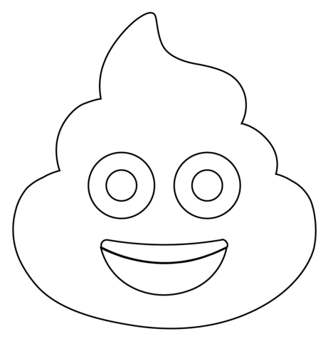 Poop emoji coloring pages free coloring pages