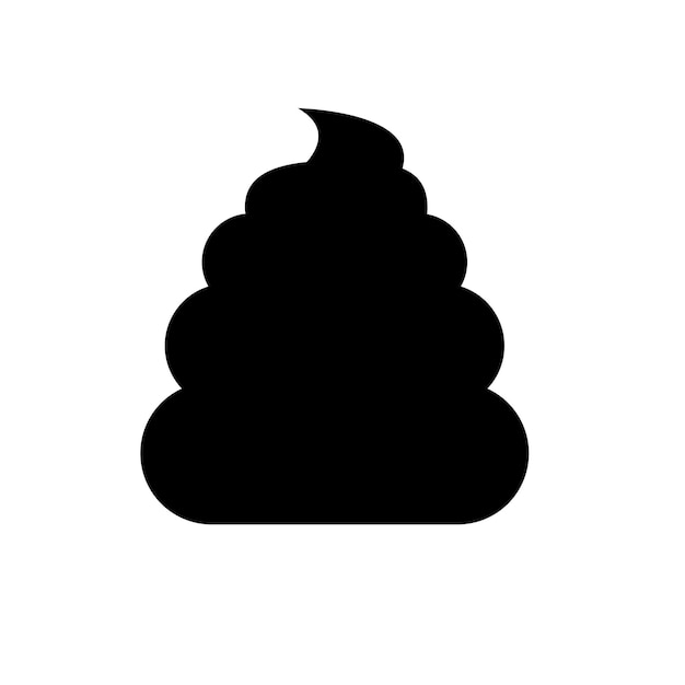 Premium vector silhouette poop in black vector illustration